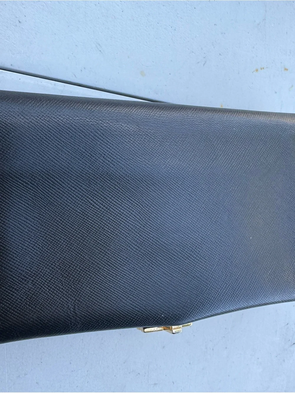 Salvatore Ferragamo Black Leather Wallet with Gold Gancini